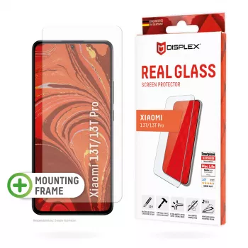 Displex ekrāna aizsargs (10H) Xiaomi 13/13T Pro, Eco montāžas rāmis, izturīgs pret skrāpējumiem