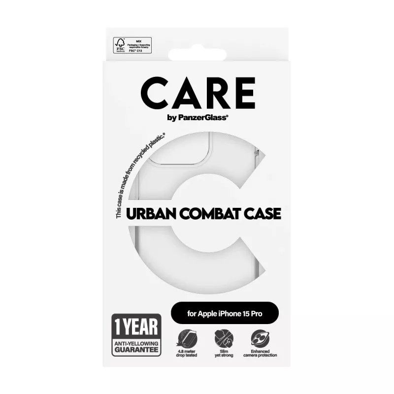 Cover PanzerGlass iPhone 15 Pro Transparent Urban Combat Clear Frame