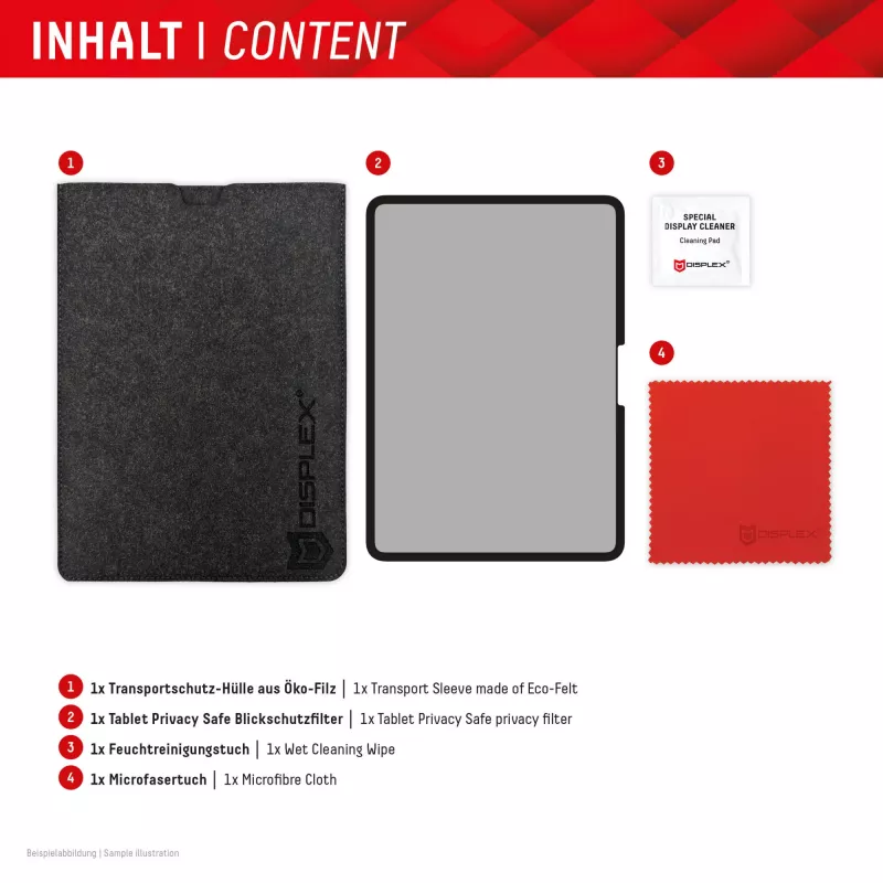 Displex TABLET PRIVACY SAFE noņemams 2-virzienu privātuma filtrs iPad Pro 11 inch (2025/2024)