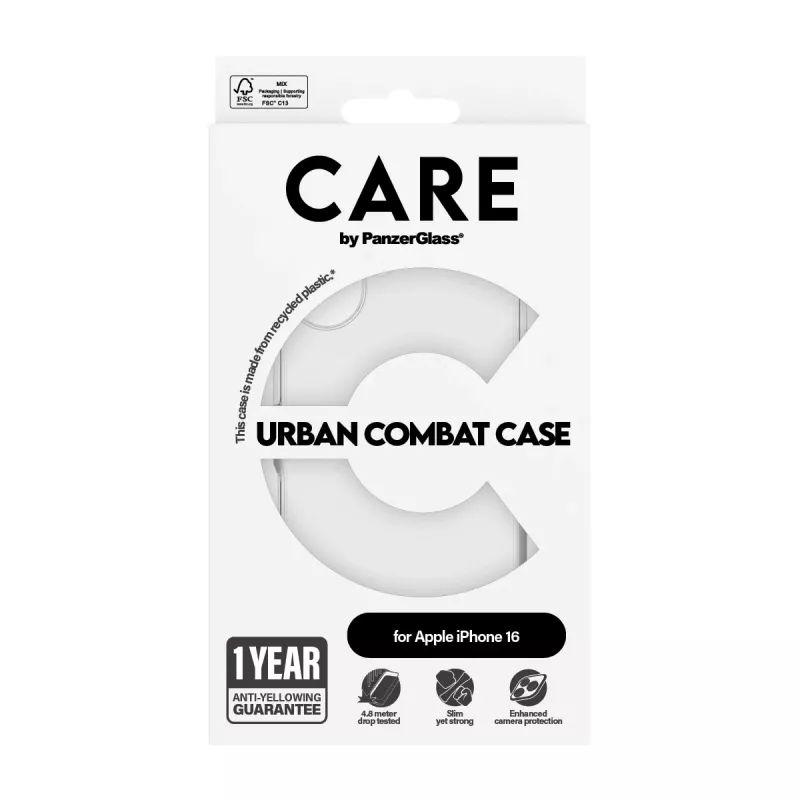 Cover PanzerGlass CARE by Flagship vāciņš Transparent Urban Combat iPhone '24 6.1 inch