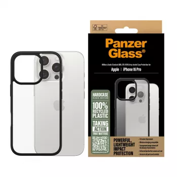 Cover PanzerGlass HardCase Transparent w. balta MagSafe iPhone 16 Plus