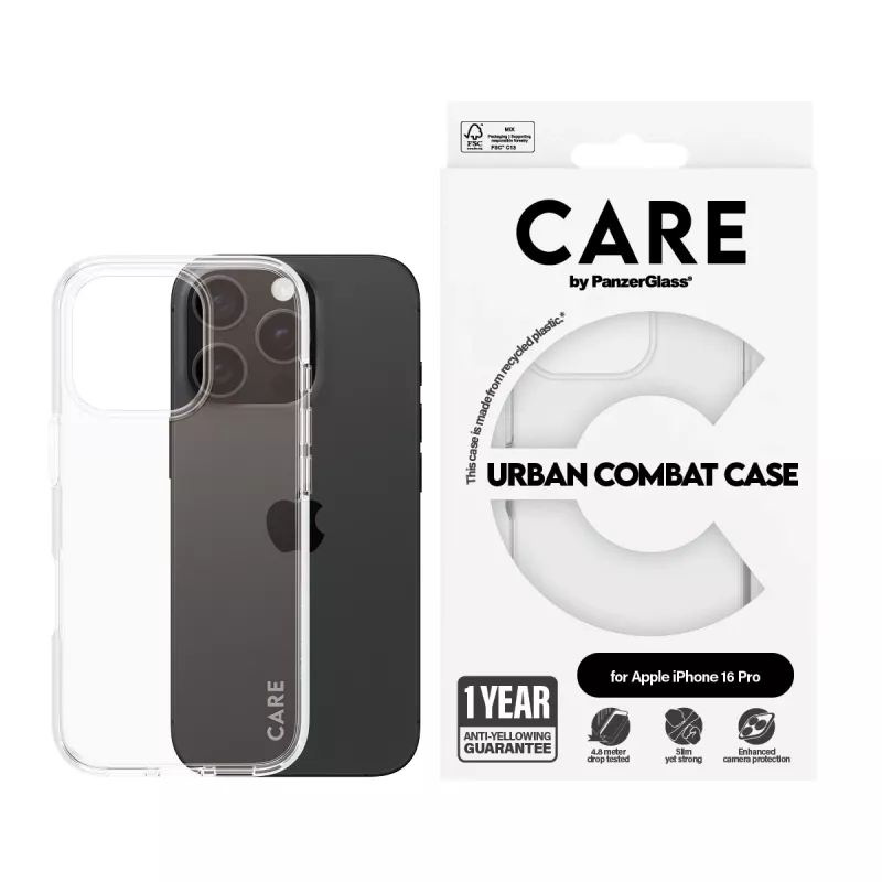 Cover PanzerGlass CARE by Flagship vāciņš Transparent Urban Combat iPhone '24 6.3 inch Pro