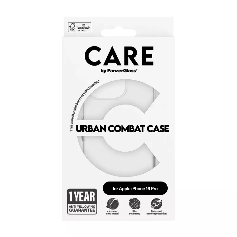 Cover PanzerGlass CARE by Flagship vāciņš Transparent Urban Combat iPhone '24 6.3 inch Pro