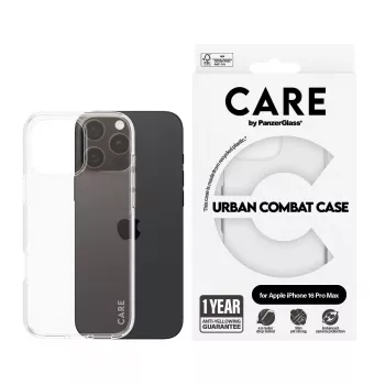 Vāks PanzerGlass CARE by ® Flagship Case caurspīdīgs Urban Combat iPhone '24 6.9 collu Pro