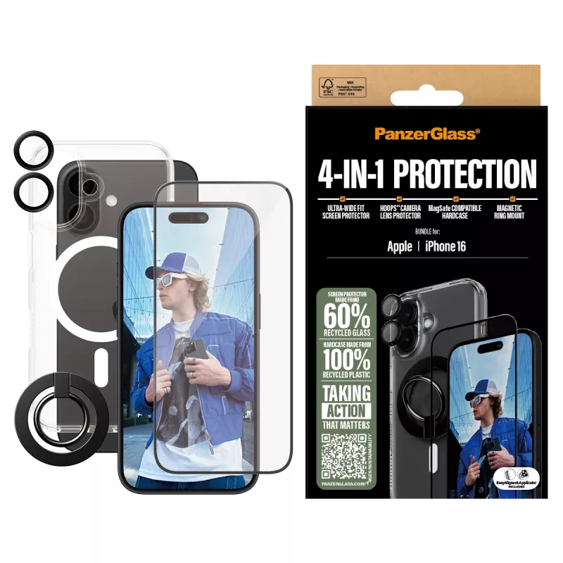 PanzerGlass 4-in-1 aizsardzības komplekts iPhone '24 6.1