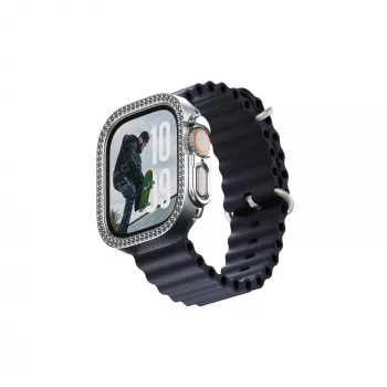 PanzerGlass SAFE95911 SAFE Bling Bumper apvalks Apple Watch Ultra / Ultra 2 / Ultra 3, sudraba krāsā