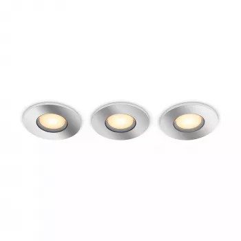 Iebūvējamais gaismeklis Philips Hue balta Ambiance Adore 3x350 lm, regulējams, regulējama baltā gaisma