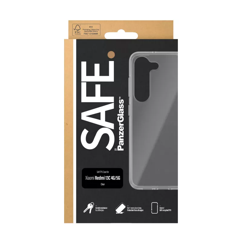 PanzerGlass SAFE. By ® TPU korpusa caurspīdīgs priekš Xiaomi Redmi 13C