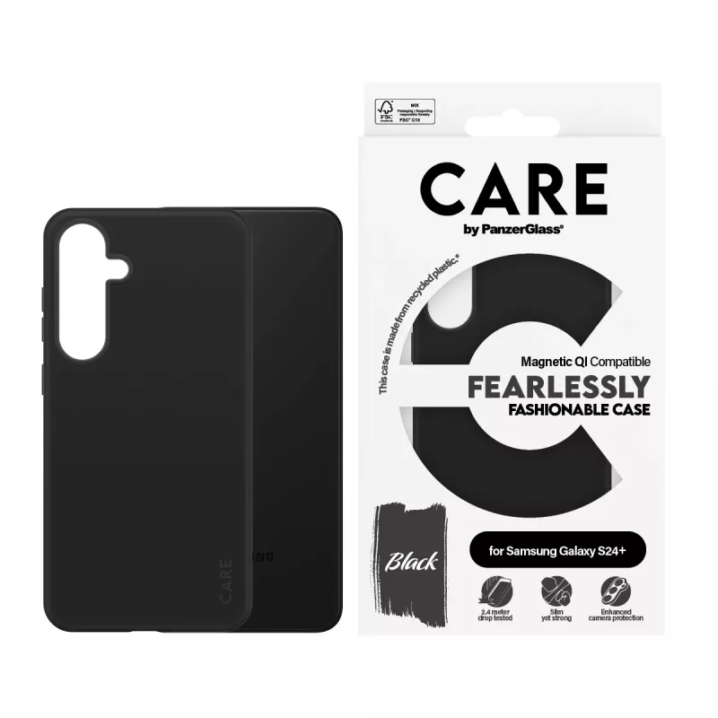 PanzerGlass CARE™ by ® Case Black w. Qi Compatible Samsung Galaxy S24+