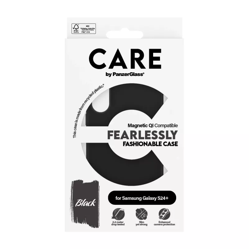 PanzerGlass CARE™ by ® Case Black w. Qi Compatible Samsung Galaxy S24+