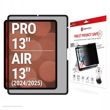 Displex TABLET PRIVACY SAFE noņemams divvirzienu privātuma filtrs iPad Pro 13 collu/Air 13 collu (2024/2025)