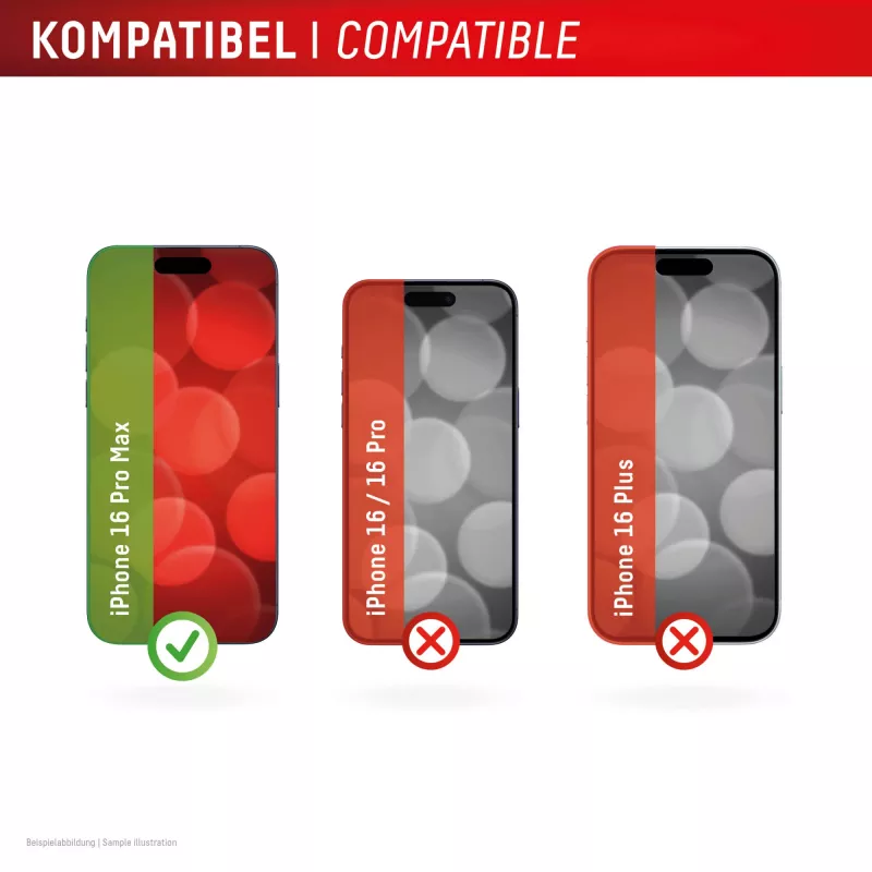 Displex Premium Anti-Reflex ekrāna aizsargs (pretatstarojošs pilna pārklājuma, 10H) Apple iPhone 16 Pro Max, Eco montāžas rāmis, pilns pārklājums