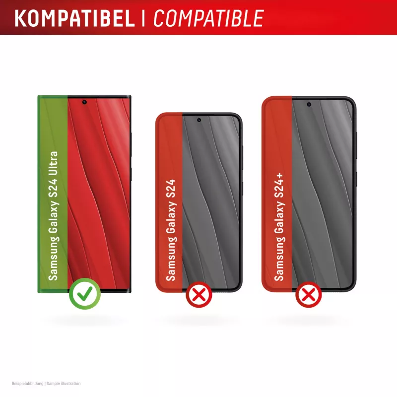 Displex Premium Anti-Reflex ekrāna aizsargs (pretatstarojošs pilns pārklājums, 10H) Samsung Galaxy S24 Ultra, Eco montāžas rāmis, pilns pārklājums
