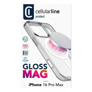 Cellularline Gloss Mag - iPhone 16 Pro Max magnētiskais futlāris uzlādēšanai un pievienošanai MagSafe lādētājam