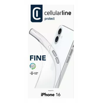 Cover Cellularline FINECIPH16T Transparent for iPhone 16 15.5 cm