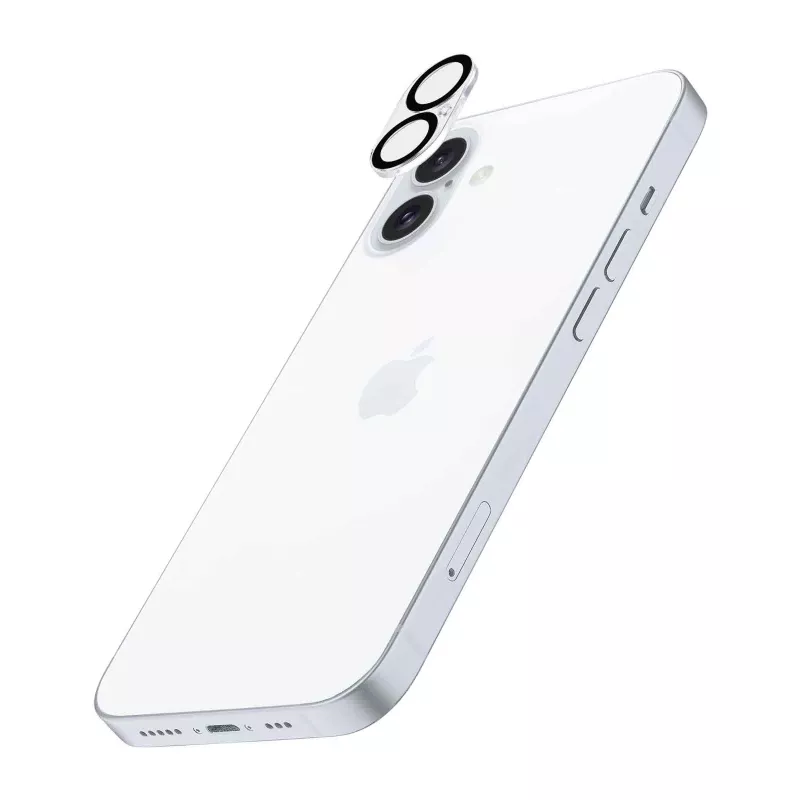 Cellularline kameras objektīvs - iPhone 16 aizsardzība Caurspīdīga Pret skrāpējumiem Triecienizturīga