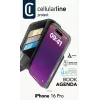 Cellularline Book Agenda - iPhone 16 Pro grāmatiņas tipa maciņš ar ādas imitācijas efektu un magnētisko aizdari