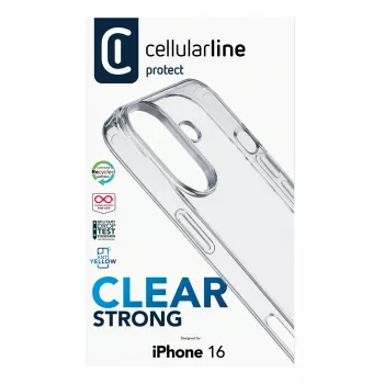 Vāciņš Cellularline CLEARDUOIPH16T priekš iPhone 16, caurspīdīgs, 15,5 cm