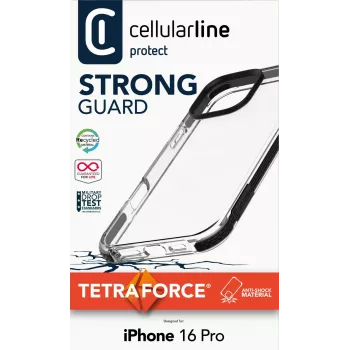 Cover Cellularline TETRACIPH16PROT for iPhone 16 Pro 6.3 inch Melns