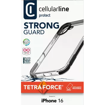 Vāciņš Cellularline TETRACIPH16T iPhone 16 15,5 cm Melns