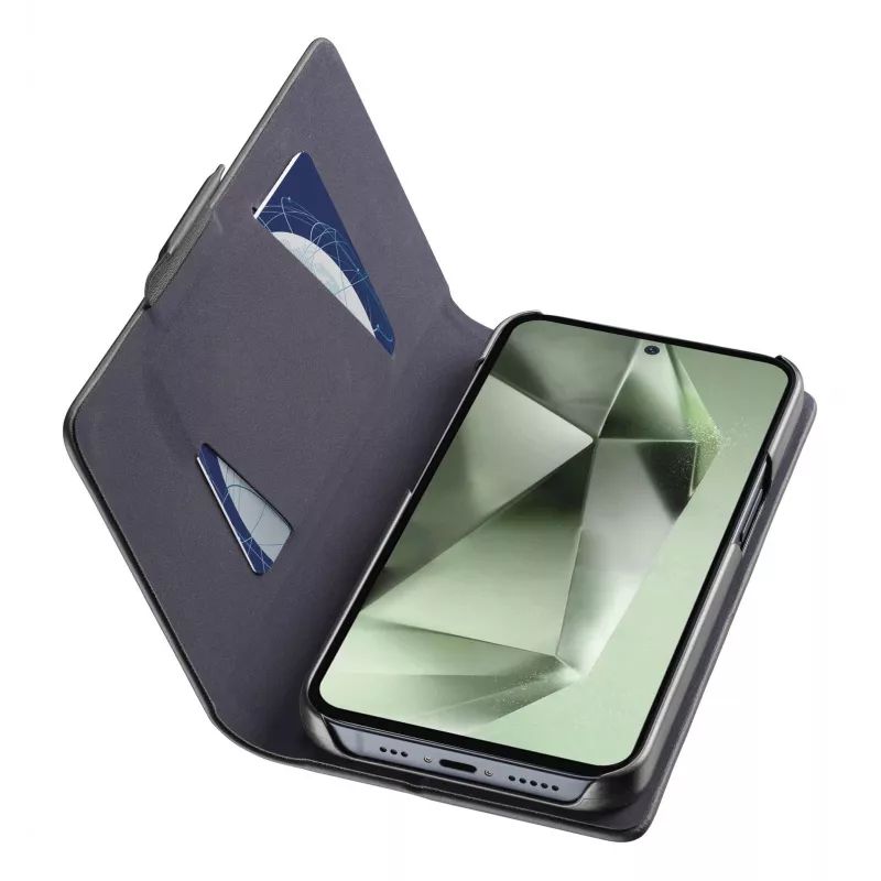Cellularline Book Galaxy S24 FE maciņš ar kartes kabatiņu un magnētisko aizdari