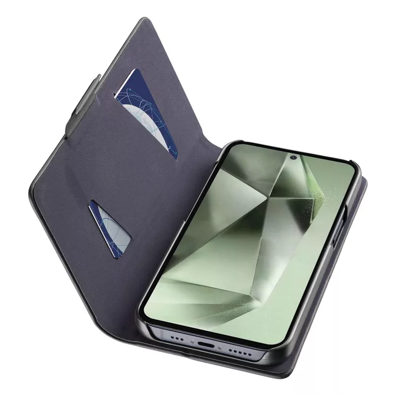 Cellularline Book Galaxy S24 FE maciņš ar kartes kabatiņu un magnētisko aizdari