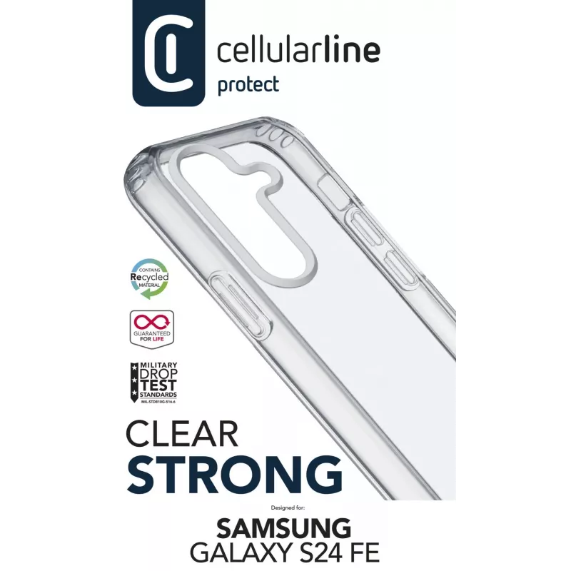 Cellularline CLEARDUOGALS24FET mobilā telefona maciņš Pārklājums Caurspīdīgs 17 cm