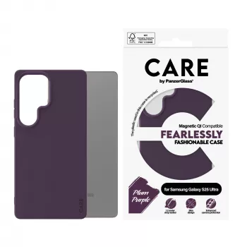 PanzerGlass CARE™ by ® Case Plum violeta w. Qi Saderīga Samsung Galaxy S25 Ultra