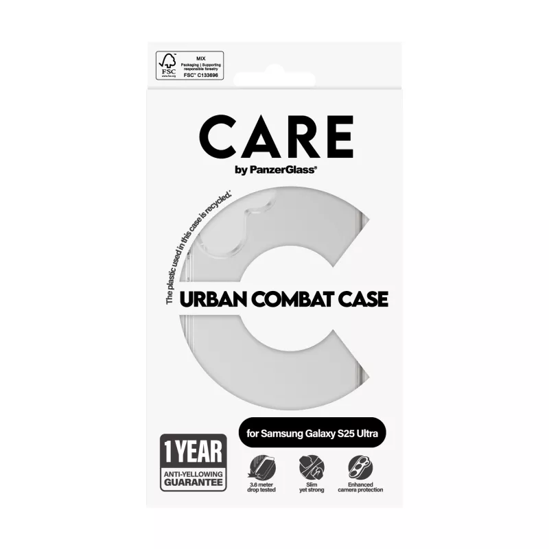 PanzerGlass CARE™ by ® Urban Combat Case Caurspīdīgs Samsung Galaxy S25 Ultra
