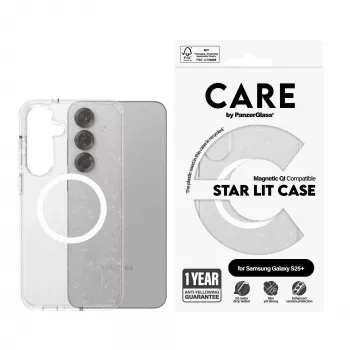 PanzerGlass CARE™ by ® Urban Combat Case Star Lit w. balta Qi saderīgs Samsung Galaxy S25+
