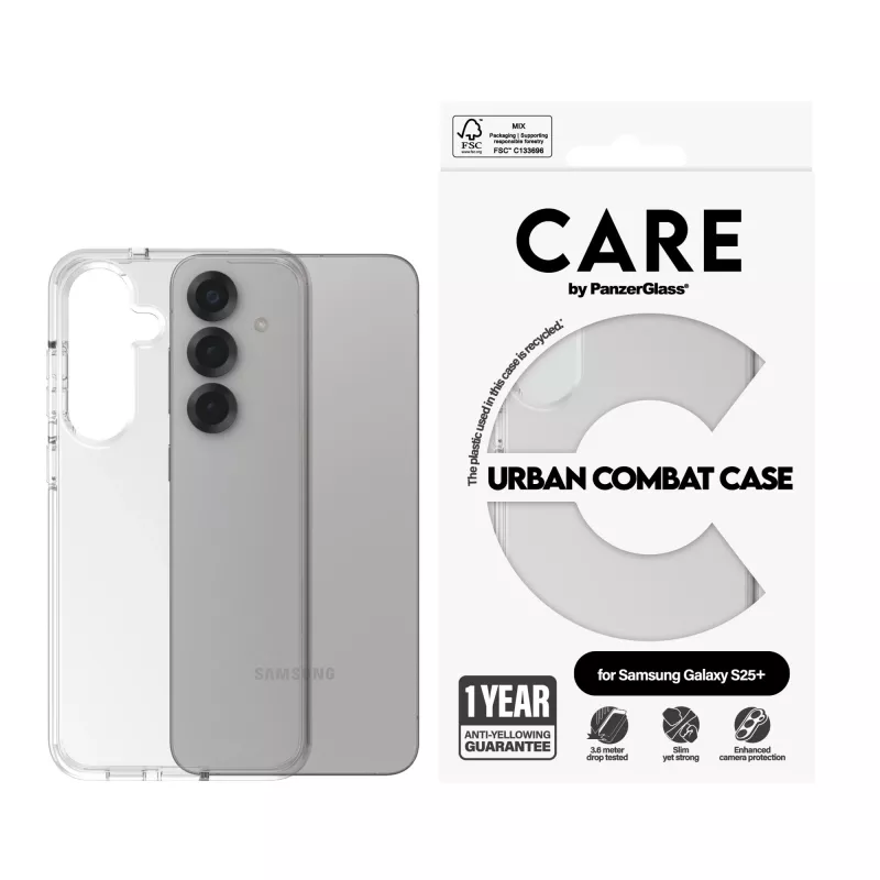 PanzerGlass CARE™ by ® Urban Combat Case caurspīdīgs Samsung Galaxy S25+