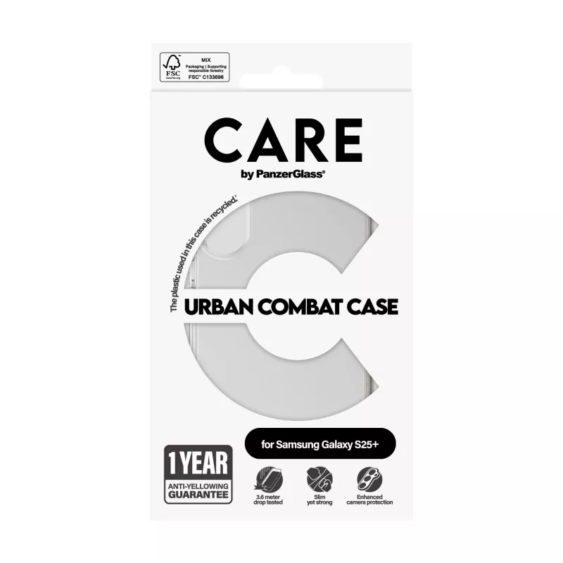PanzerGlass CARE™ by ® Urban Combat Case caurspīdīgs Samsung Galaxy S25+