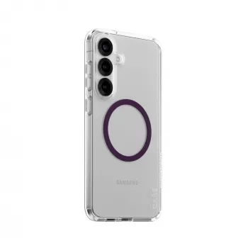 PanzerGlass CARE Urban Combat caurspīdīgs maciņš Plum Purple Qi Samsung Galaxy S25+