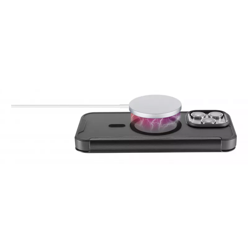 Cellularline Daily Mag - iPhone 16 Pro Max vāciņš-grāmatiņa ar puscaurskatāmu cieto aizmuguri, saderīgs ar MagSafe® ekosistēmu