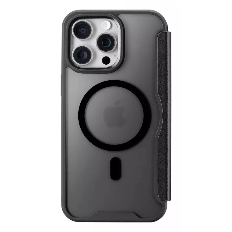 Cellularline Daily Mag - iPhone 16 Pro Max vāciņš-grāmatiņa ar puscaurskatāmu cieto aizmuguri, saderīgs ar MagSafe® ekosistēmu