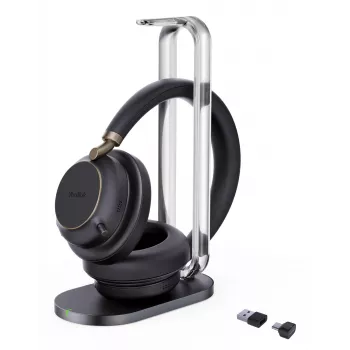 Yealink BH76 Plus ar uzlādes statīvu Teams melns USB-C/A austiņas