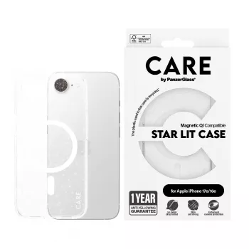 Cover PanzerGlass CARE by ® Flagship Case Urban Combat Star Lit Balts Qi Saderīgs iPhone 16e