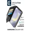 Folio Case Cellularline Galaxy S25 16,1 cm Melns ar 3 karšu kabatām