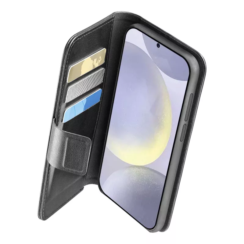 Folio Case Cellularline Galaxy S25 16,1 cm Melns ar 3 karšu kabatām