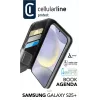 Cellularline Book Agenda - Galaxy S25+ ādas efekta grāmatiņas vāciņš ar magnētisko aizdari