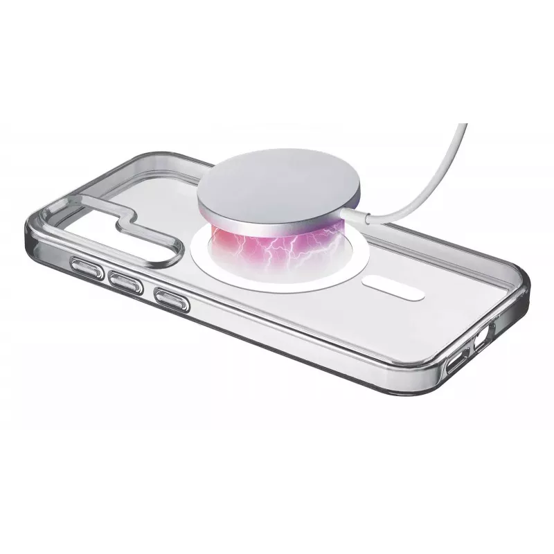 Cellularline Gloss Mag - Galaxy S25 Magnetic case for charging and attaching to the MagSafe charger