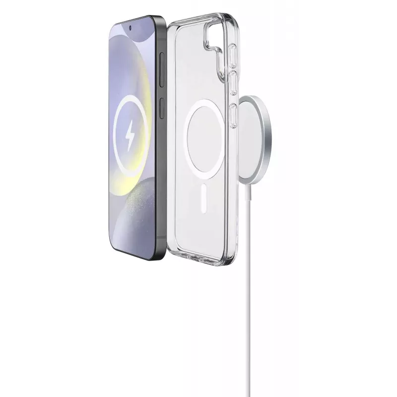 Cellularline Gloss Mag - Galaxy S25 Magnetic case for charging and attaching to the MagSafe charger