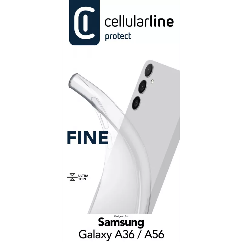 Apvalks Cellularline FINECGALA36T Samsung Galaxy A36/A56 Caurspīdīgs