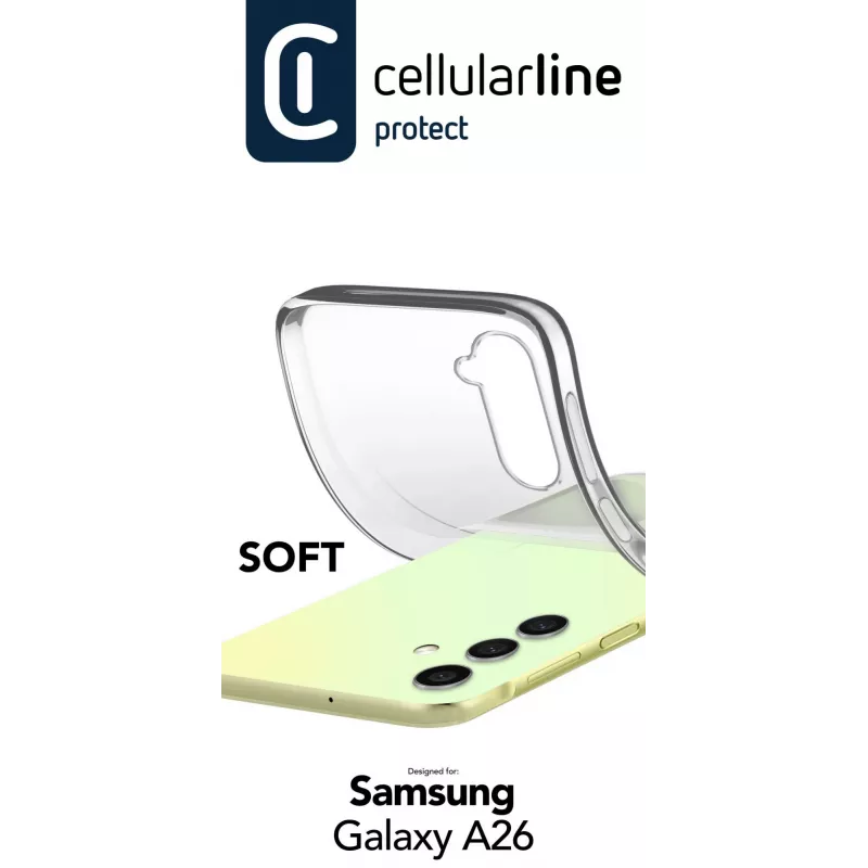Cover Cellularline SOFTGALA26T Samsung Galaxy A26, caurspīdīgs