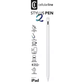 Irbulis Cellularline STYLUSPEN2IPAD pelēks 80 g planšetdatoram Apple