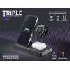 Tech Pop mobilās ierīces uzlādes dokstacija Smartwatch/Smartphone Melna