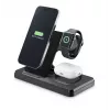 Tech Pop mobilās ierīces uzlādes dokstacija Smartwatch/Smartphone Melna
