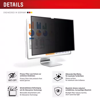 Displex PRIVACY SAFE noņemams divvirzienu privātuma filtrs Studio Display 27 collām