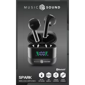 Music Sound SPARK TWS austiņas ar LED displeju