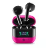 Music Sound SPARK TWS austiņas ar LED displeju, True Wireless Stereo (TWS), zvani/mūzika, 66 g, austiņas, rozā